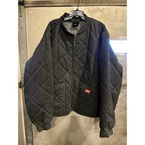 Dickies Black Diamond Quilted Bomber Jacket - Men's 2XL